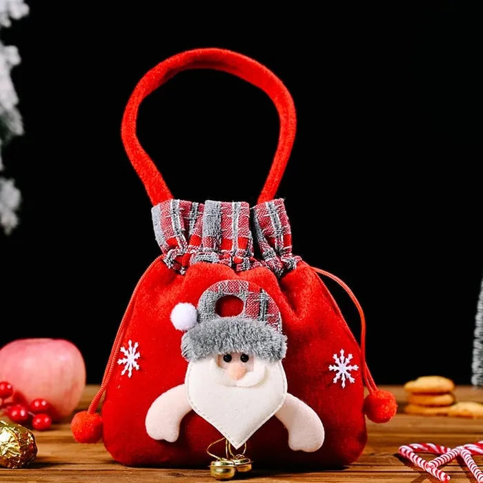 Sacs Cadeaux de Noël – Pochettes Festives avec Personnages Magiques