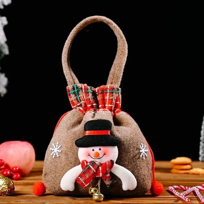 Sacs Cadeaux de Noël – Pochettes Festives avec Personnages Magiques