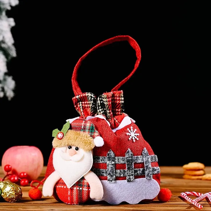 Sacs Cadeaux de Noël – Pochettes Festives avec Personnages Magiques