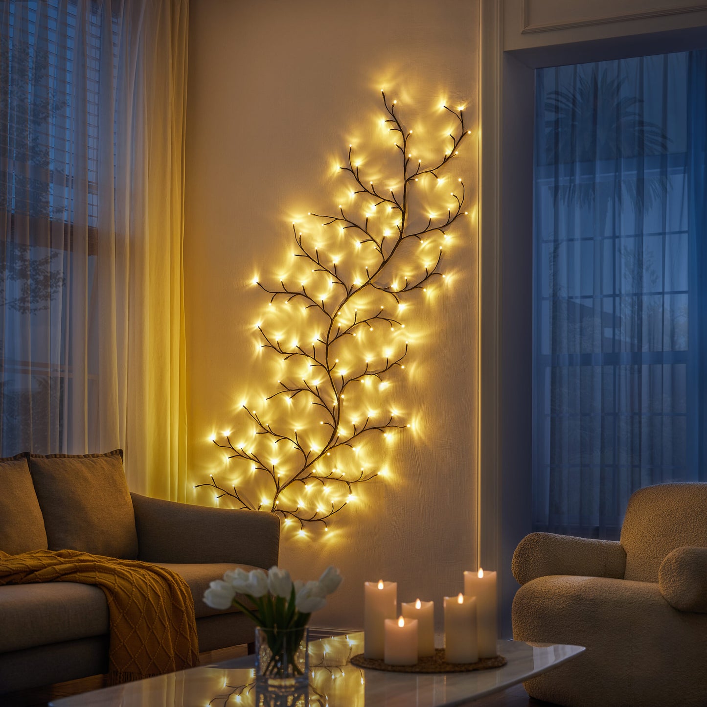 Liane de Saule Enchantée – Lumières Décoratives pour Intérieur