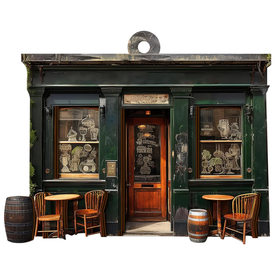 Ornement Pub Irlandais – L’âme chaleureuse des fêtes