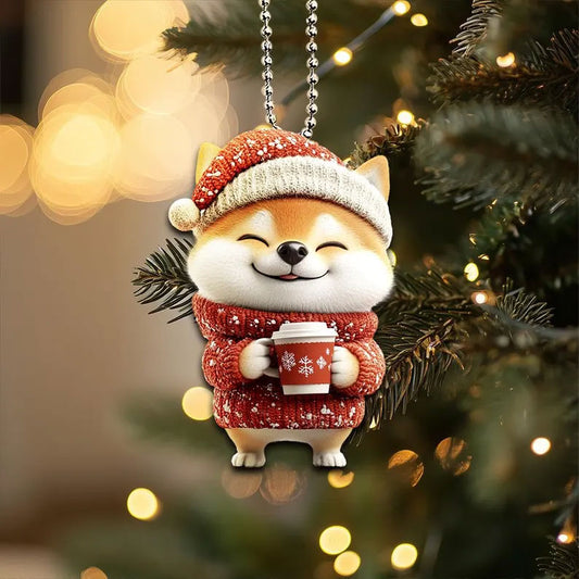 Ornement pour Arbre de Noël - Chiens Mignons