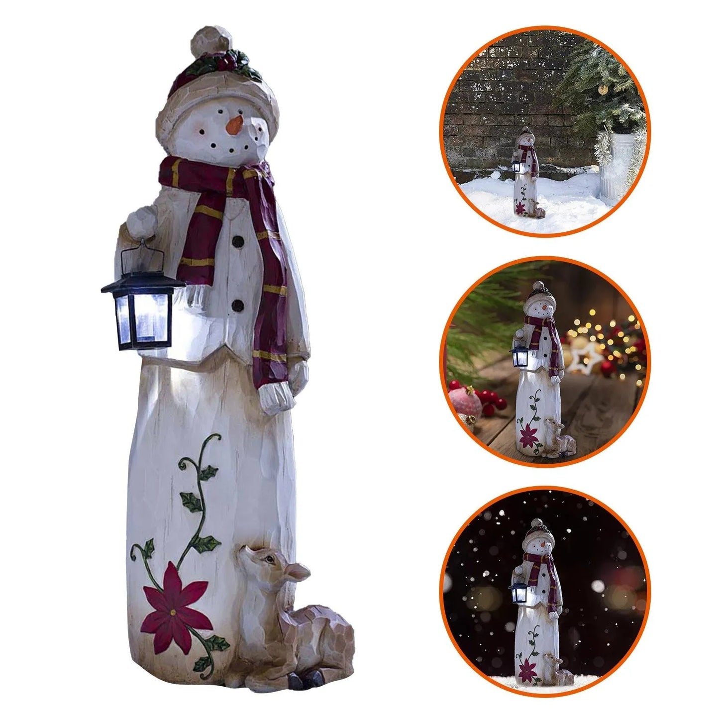 Bonhomme de Neige des Bois avec Lampe Électronique