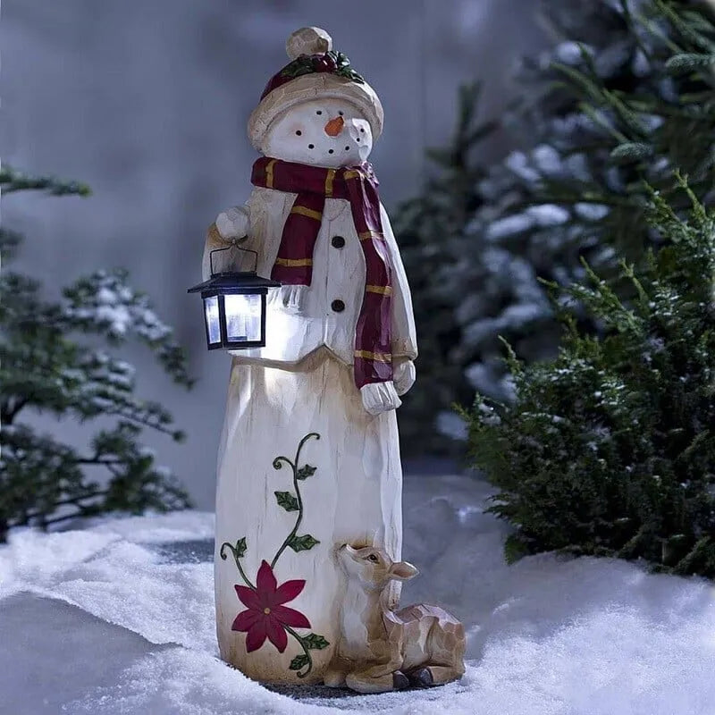 Bonhomme de Neige des Bois avec Lampe Électronique