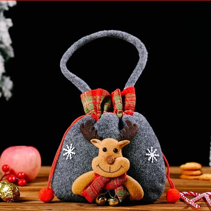 Sacs Cadeaux de Noël – Pochettes Festives avec Personnages Magiques